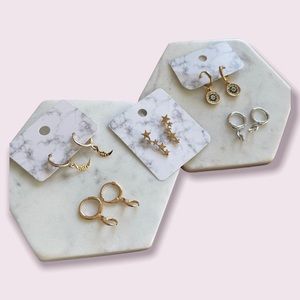 BUNDLE✨ Huggie Hoop Earrings with Charm + Star Earrings